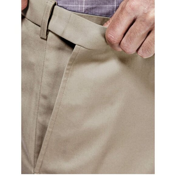 Haggar Mens Classic Fit Flat Front Premium No Iron Khaki Pants 38W X 31L NWT - Picture 6 of 6